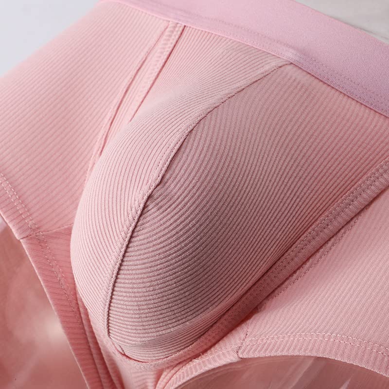 Men's Fly Pouch Boxer briefs Front Open Bulge Underwear Sweet absorbing Separated Pouch Trunks4