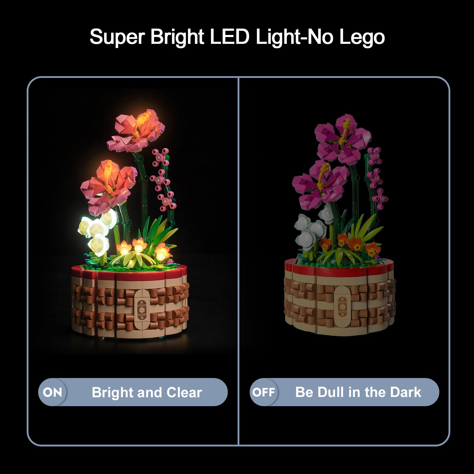 Led Light Set for 43252 Moana's Flowerpot (No Model), Decoration Lighting Set for Lego Moana's Flowerpot Botanical Collection - Image 3