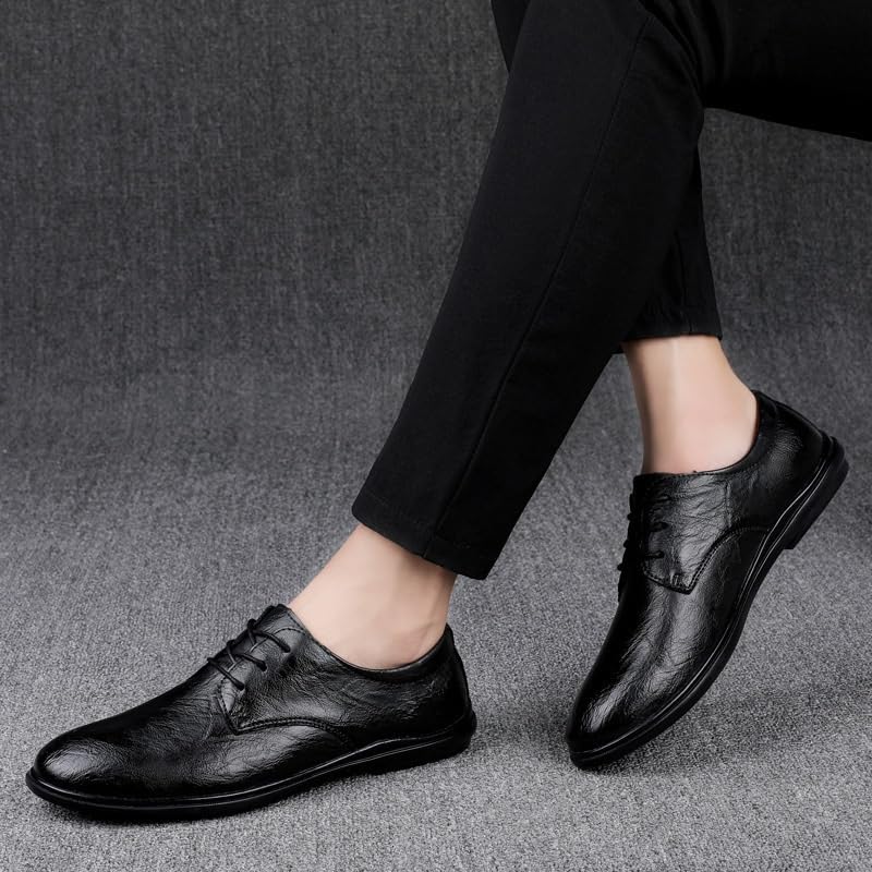 Daily Lightweight Lace Up Loafers Classic Anti-Slip Low Top Walking Shoes Men's Comfy Casual Driving Flats2