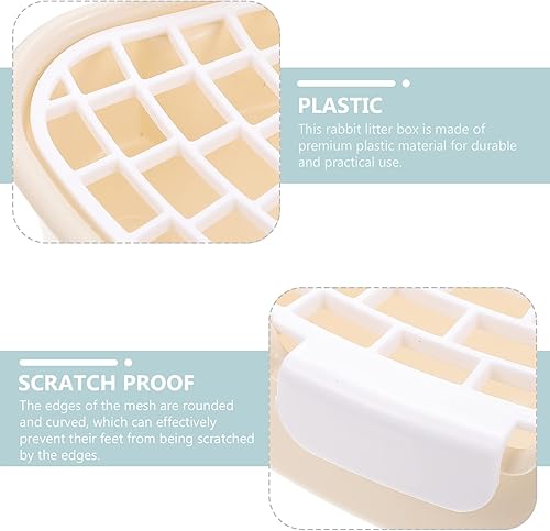 Miniatura 3 de Totority Hamster Bedding - Caja de arena grande para conejo, clip triangular para inodoro, caja de arena de conejo, inodoro para baño, entrenador