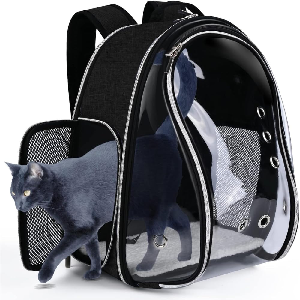 KIKA Pets Celeb Personalised Cat Carrier Backpack Bubble - Airline-Approved Dog Cat Backpack Carrier for Small Pets Puppies Bunny,Space Capsule Dog Carrier Backpack for Travel Outdoor Hiking (Black) (B0CP7L2PJW) Amazon Price History, Amazon Price Tracker