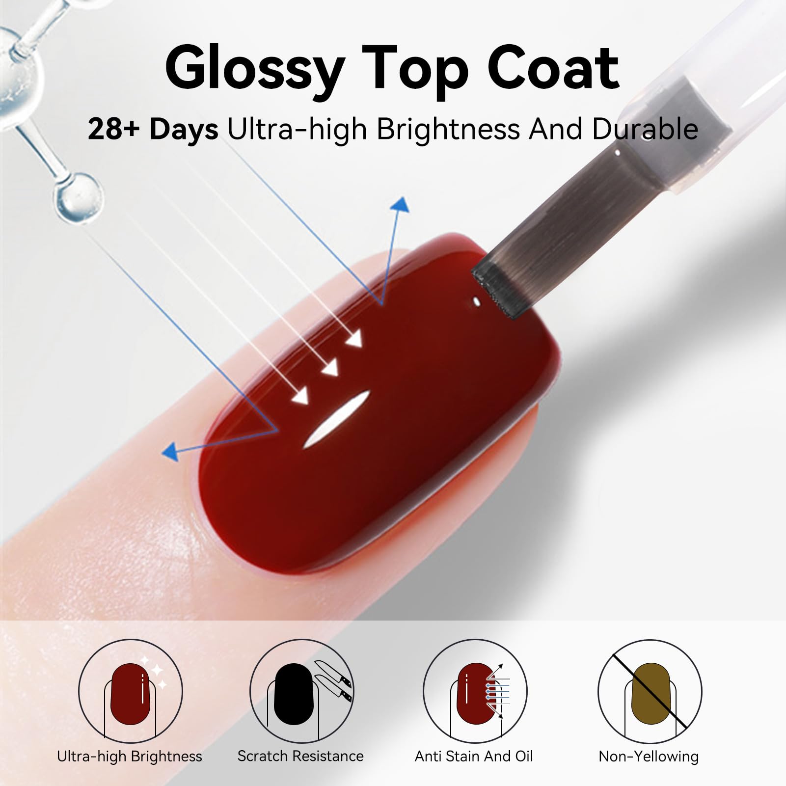 BORN PRETTY is HEMA-FREE, TPO GEL FREE and comes with a wipe-free top coat and clear topcoat. Improved formula provides long lasting shine and easy to turn off