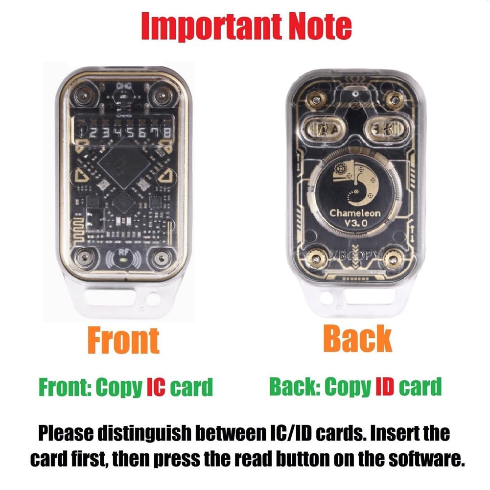 Chameleon V3.0 RFID Lector de Chips Inteligentes 125K 13.56M NFC Read Writer con 5 Llaveros UID