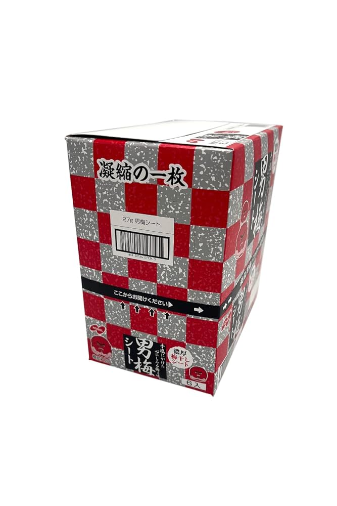 Amazon.co.jp: ノーベル製菓 男梅シート 27g×6個 : 食品・飲料・お酒