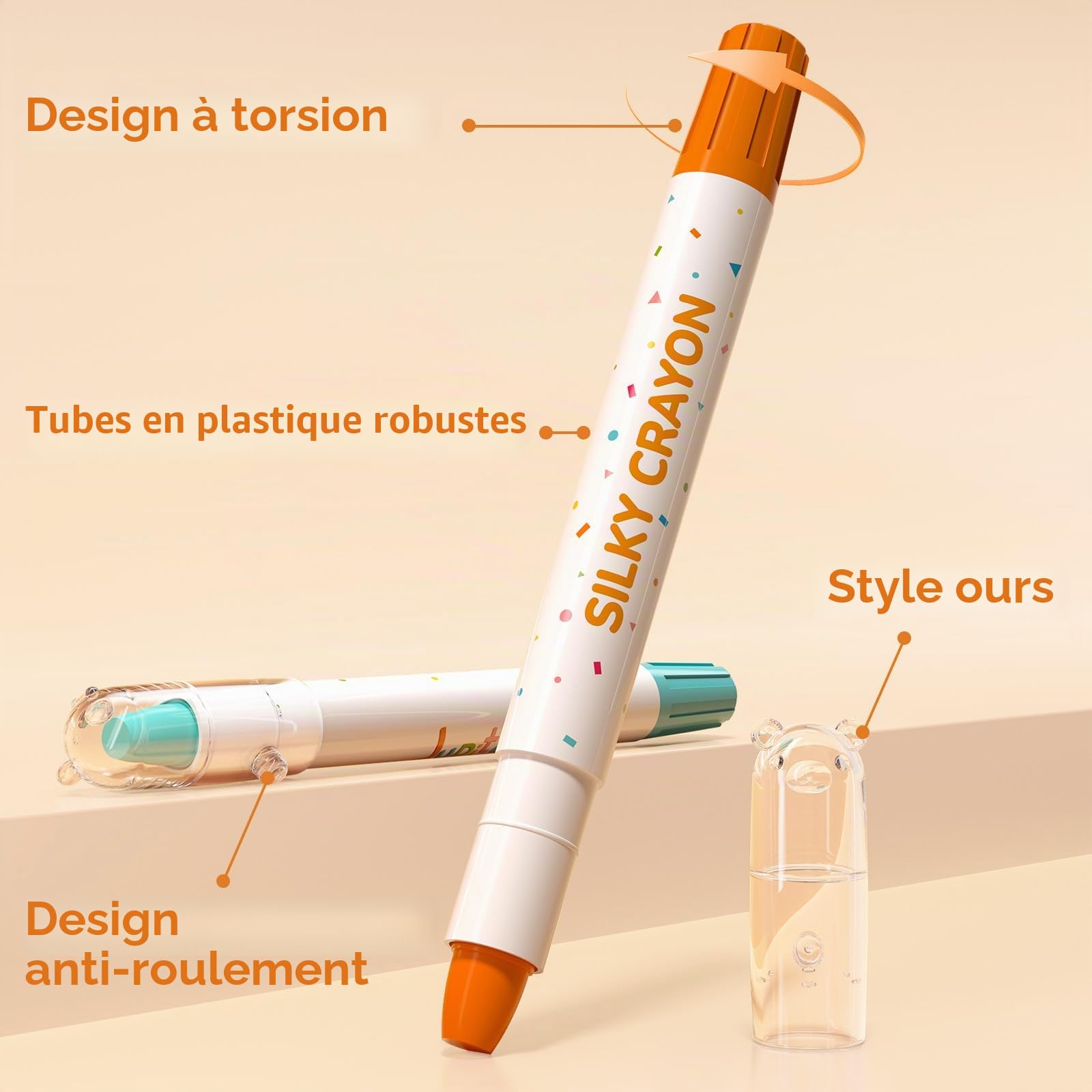 Lot De 6 Crayons œufs Pour Tout-petits 1-3 Ans – Lavables, Non Toxiques – Cadeau Pâques