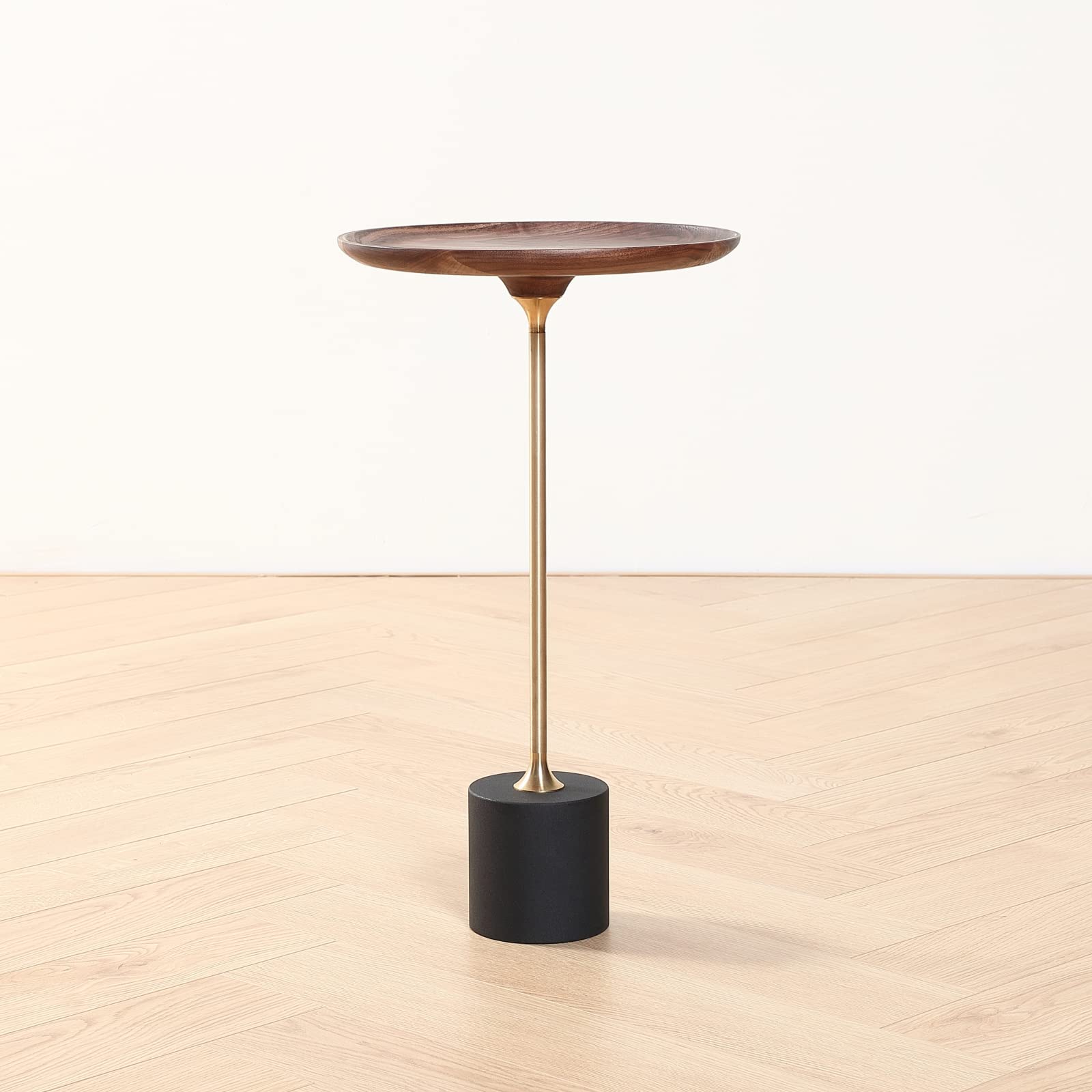 COZYMATIC Castiglia Small Round Side Table, Accent Pedestal Coffee