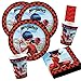 Produktbild Amscan/Hobbyfun 44-teiliges Party-Set Miraculous Ladybug - Teller Becher Servietten Trinkhalme für 8 Kinder