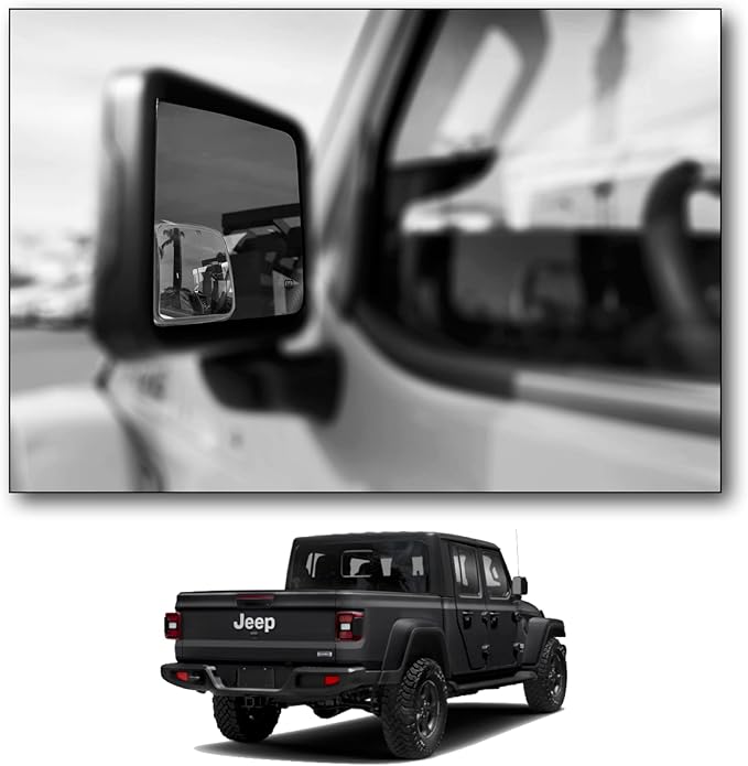 Custom Blind Spot Mirrors Compatible with 2020Present Jeep Gladiator