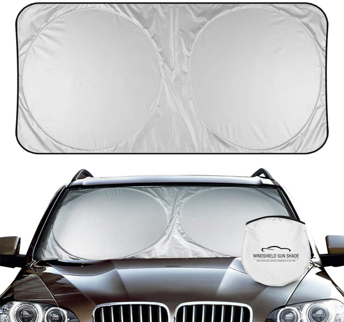 VATTU Car Windshield Sun Shade Foldable Car Sun Shade for Windshield