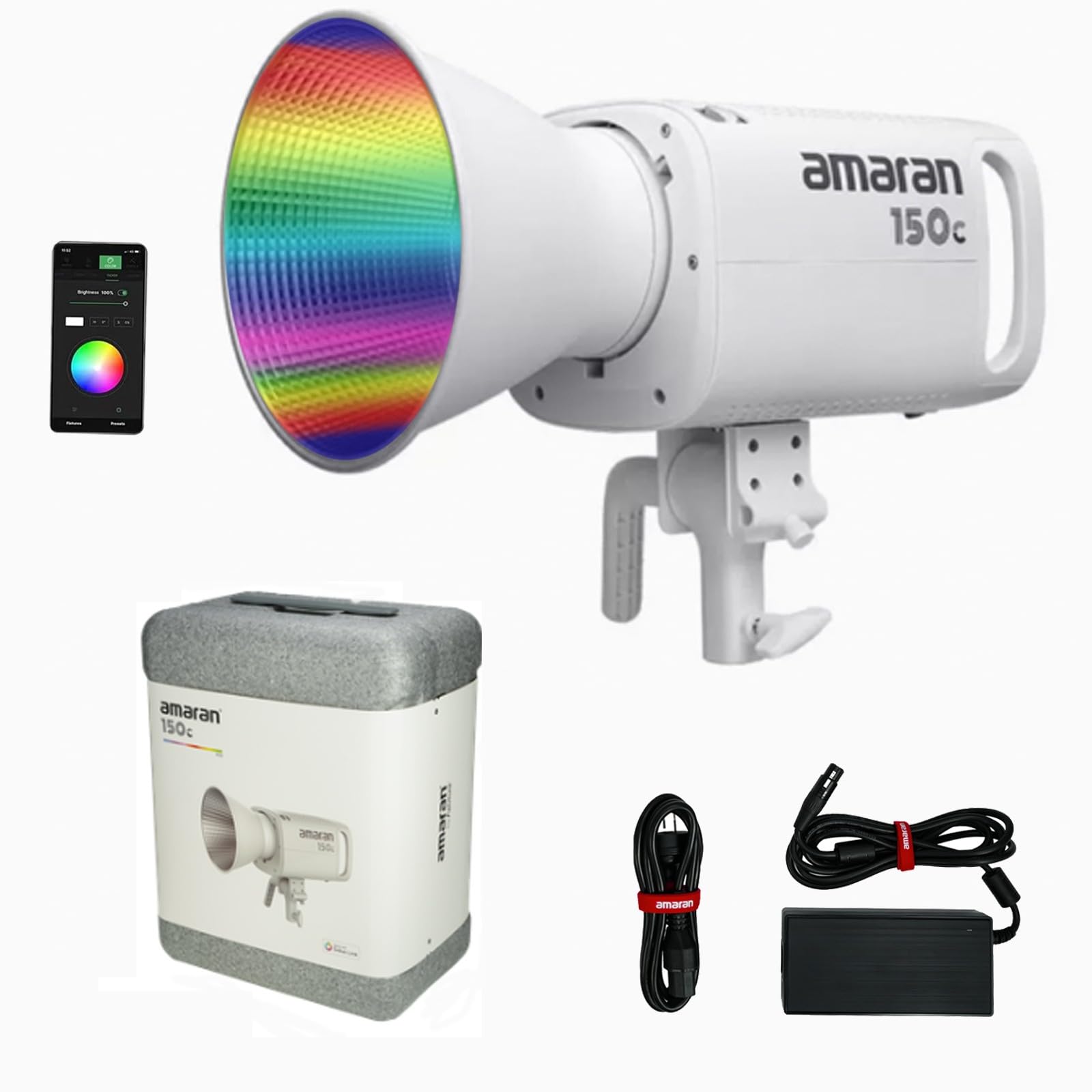 Amazon | Aputure Amaran 150C ホワイト 150W RGB COB ビデオライト