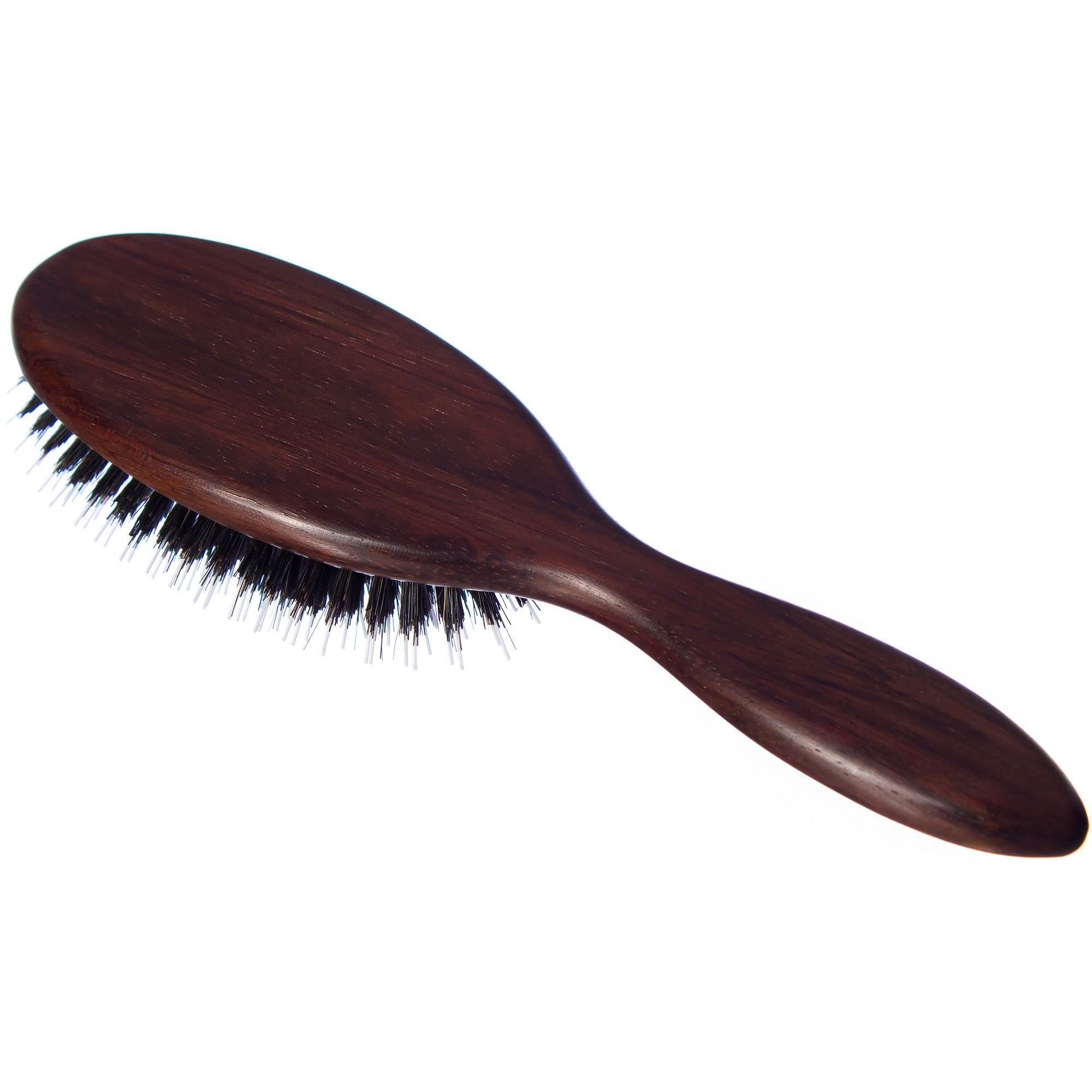 Plisson - Cepillo neumático para mujeres y hombres, modelo grande, cepillo tradicional, madera natural, cerdas de jabalí puras, nudos de nailon, fabricado en Francia