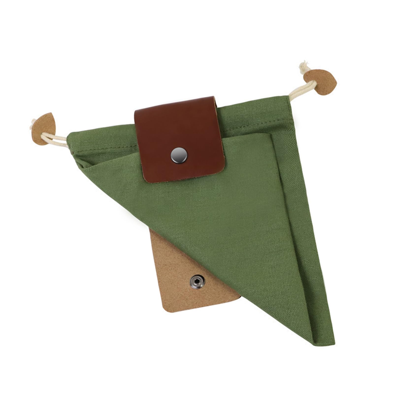 Waxed Canvas Foraging Pouches Hiking Waist Pack Foldable Bag Leather Mushroom Belt for Outdoor Camping and Tool Hiking Waist Pack