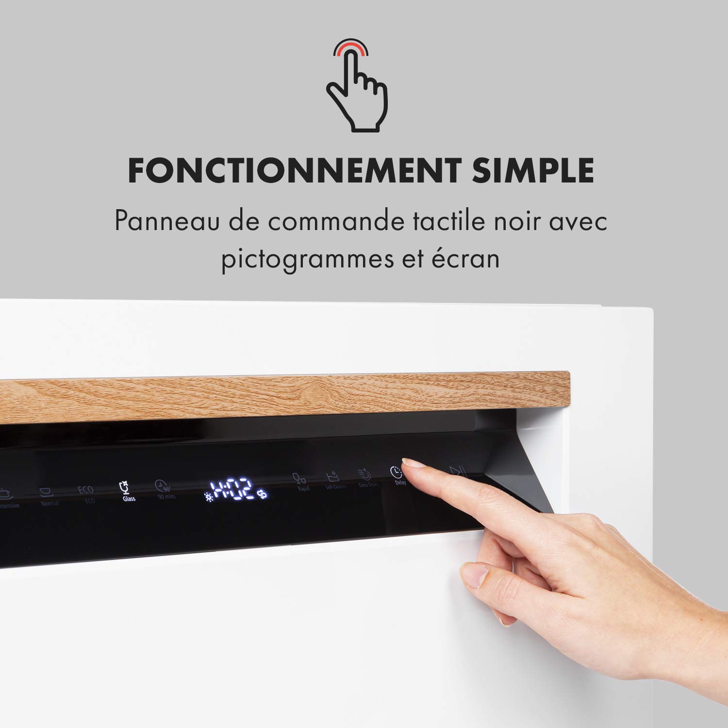 Klarstein Lagoona Mini lave-vaisselle autonome 1380W 6 couverts 7 programmes 49 dB noir