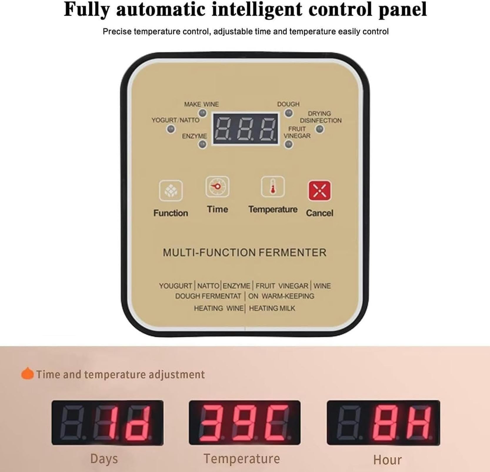 Yogurtera automática Inteligente de 12 L, Yogur casero fermentado a Partir de puré de arroz,