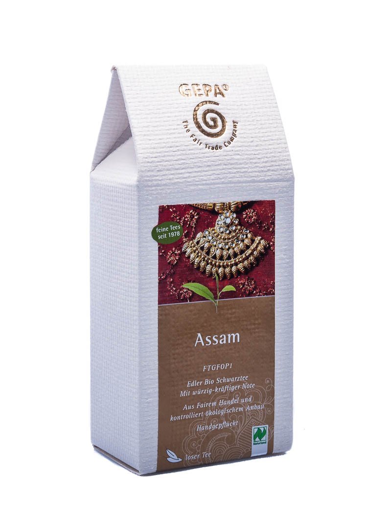 GEPA Assam Bio Schwarztee 1 Karton ( 5 x 100g lose ) Fair-Trade