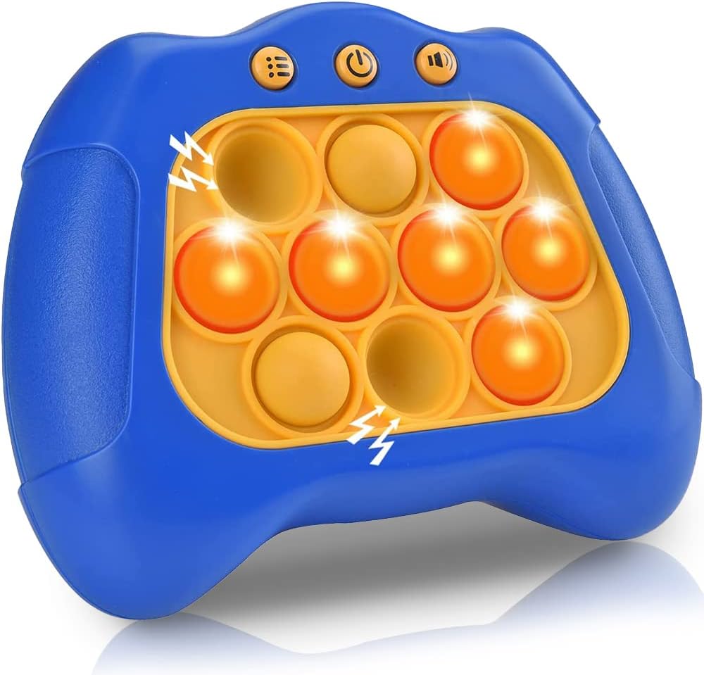 Pop Fidget Games for Kids, Electronic Pop Bubble Fidget Light-up Game, Toy for 3+ Year Boys, Birthday Gifts for Toddler Kids Boys and Girl Age 3 4 5 6 7 8 9 10+ Year Old (Blue)