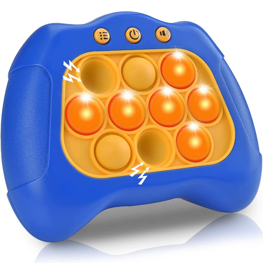 Pop Fidget Games for Kids, Electronic Pop Bubble Fidget Light-up Game, Toy for 3+ Year Boys, Birthday Gifts for Toddler Kids Boys and Girl Age 3 4 5 6 7 8 9 10+ Year Old (Blue)