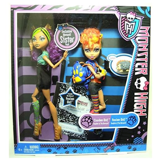 Monster High Wolf sisters Clawdeen and Howleen Wolf
