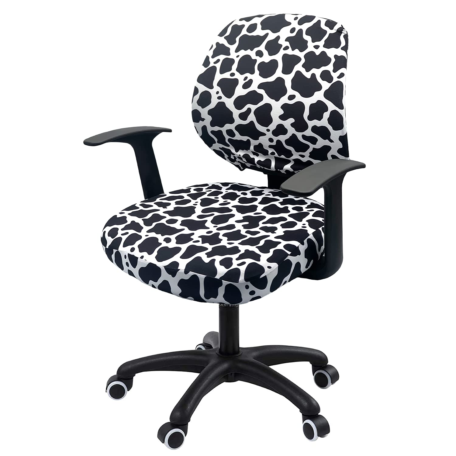 STAOVAIF Office Chair Cover Stretchable Computer Desk Chair Seat Covers 2 Piece Waterproof Swivel Chair Protective Slipcover