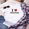 I Heart Personalised Cotton T-Shirt, White and Black, S-XXL (UK, Numeric, 24, Regular, Regular) #2