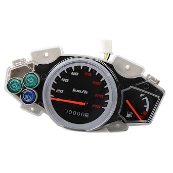 Minho Motorcycle Gas Gauge Speedometer Odometer Tachometer Instrument Cluster for Chinese BWS 50cc 90cc 125cc 150cc Scooter - 12V 3-Pin KM/H Only (Clearance Stock)