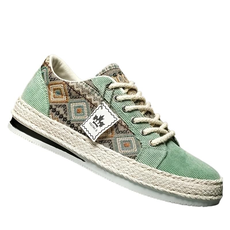 Men's Retro Old Skateboarding Shoes, Comfortable Non-Slip Breathable Rubber Sole Lace-up Sneakers for Men's Outdoor Activities