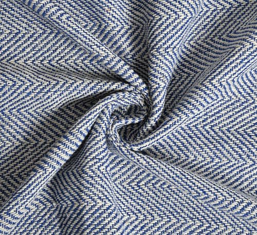 Image of Soft Throw Blanket | Used Both Indoor and Outdoor | Blanket for Living Room | Bedroom | Hall | Kids Room | Sofa and Bed or Chair Throw (Zigzag Blue)