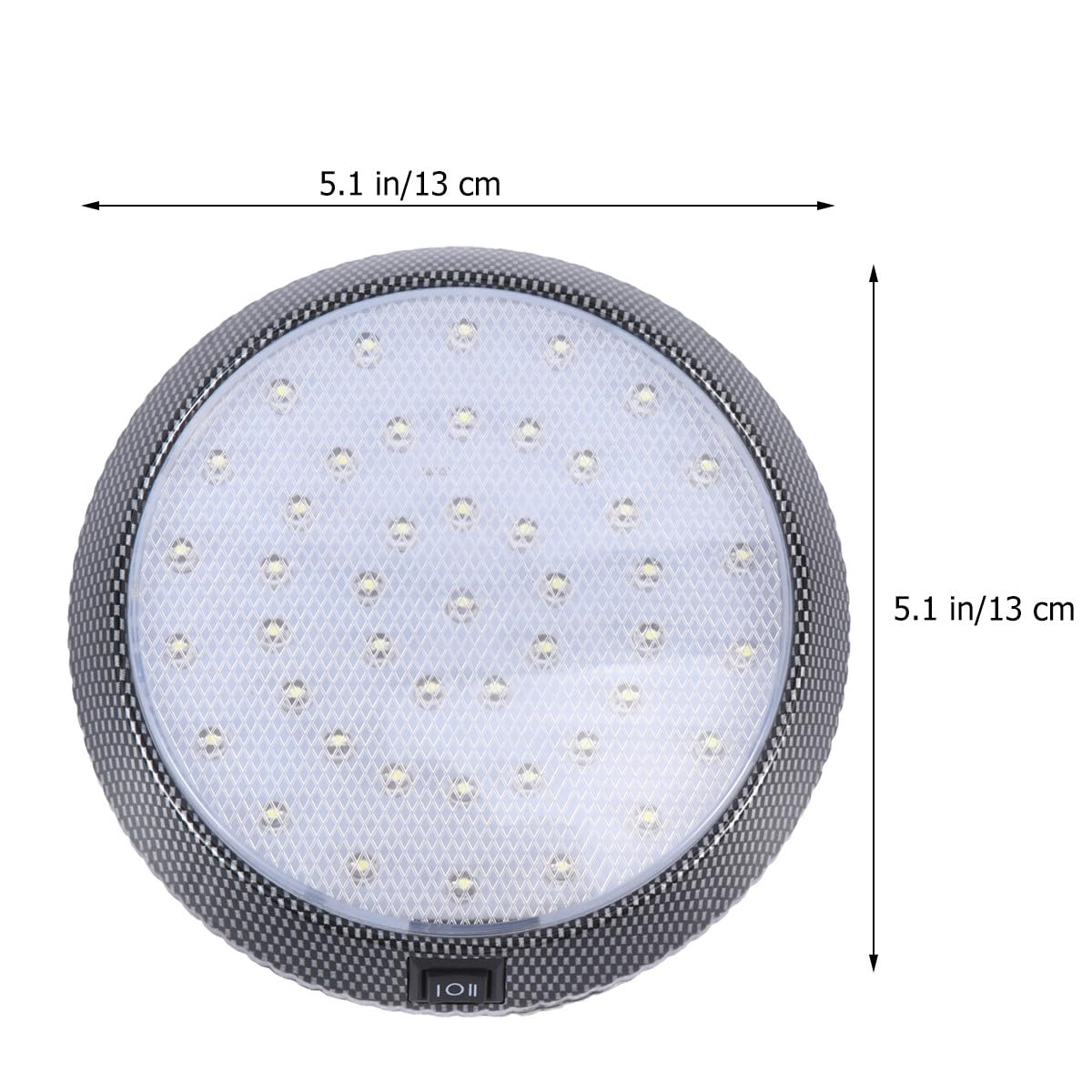 SHINEOFI Phares LED pour Voiture Intérieur, Plafonnier Rond en Plastique 2pcs Pulvérisation pour Améliorer le Plaisir de Conduite