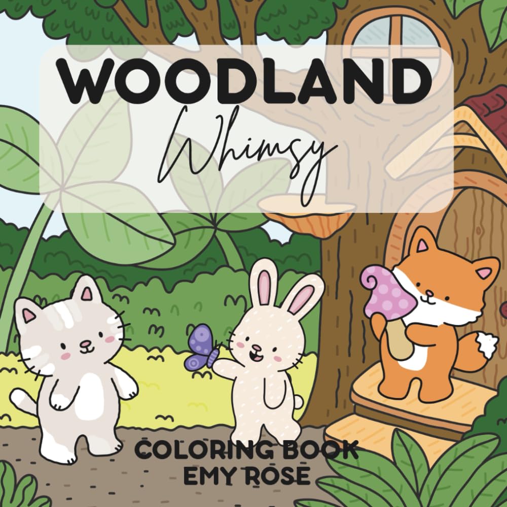 Woodland Whimsy Coloring Book: Cozy Forest Animals