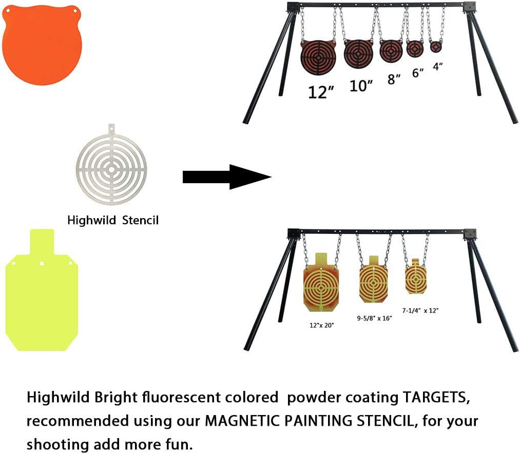 Highwild AR500 Steel Shooting Targets Combo - 4", 6", 8" Gongs - 3/8" Thick : Sports & Outdoors