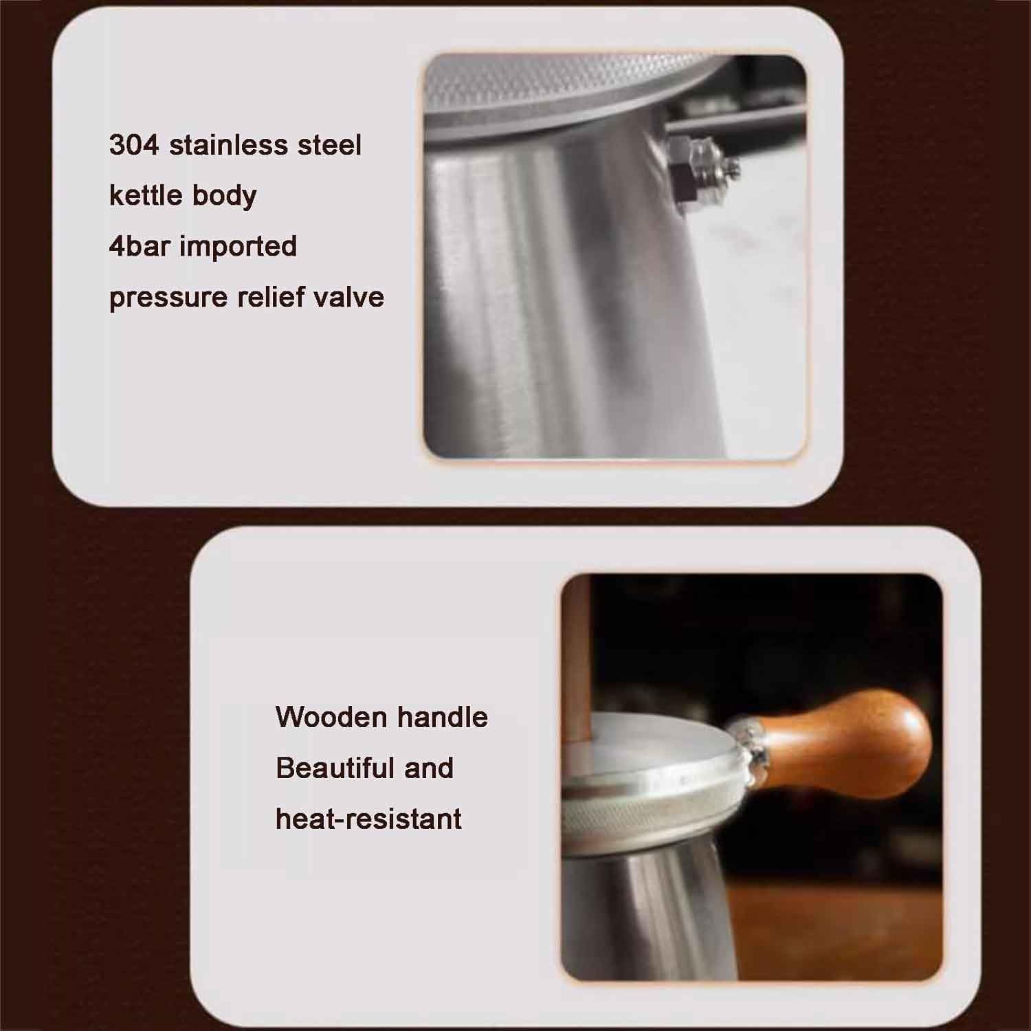 Espumador de leche portátil con boquilla de vapor y manómetro, ángulo ajustable para una espuma perfecta, ideal para acampar al aire libre y uso doméstico.