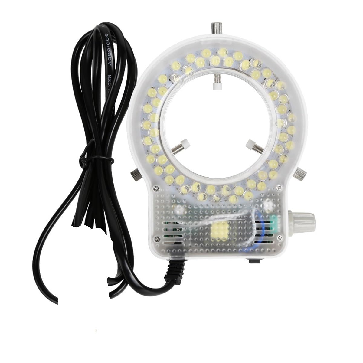 Kit accessori per microscopio Lampada regolabile for luce anulare a LED for microscopio Sorgente luminosa for fotocamera con luce circolare 110 V-240 V Vetrini per microscopio (Size : White-417)