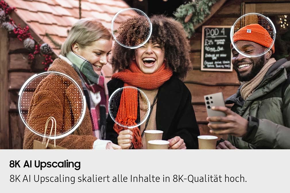Samsung Neo QLED 8K QN900F 65 Zoll (163 cm) Mini LED Fernseher, Antireflexion, 8K AI Upscaling, Metal Frame Design, Knox Security, Dolby Atmos, Art Store Galerie, Samsung Vision AI Smart TV