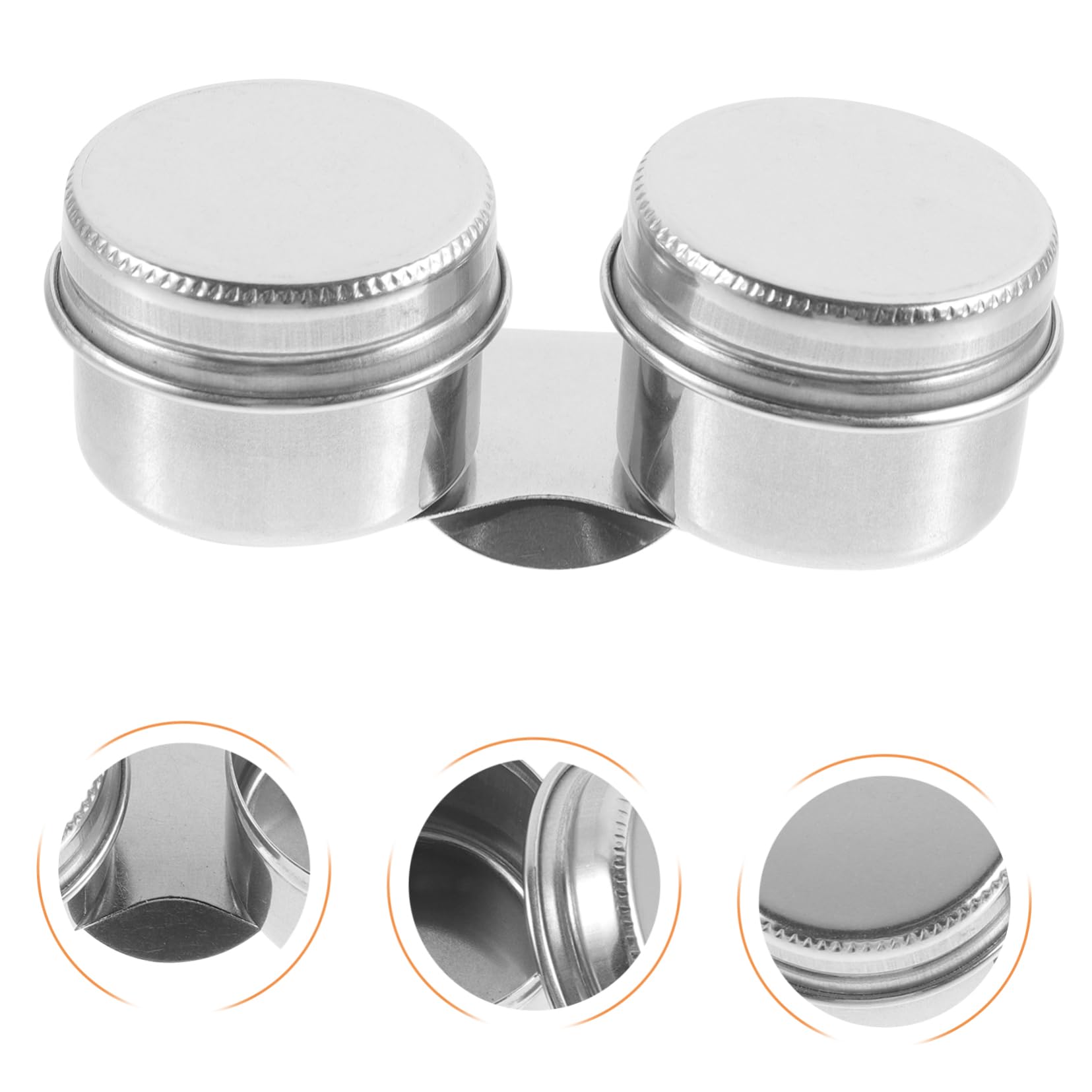 VILLCASE 3 Pz pennellessa spazzolatrice lavartice penelli coprifilo ermetico Polacco Perdere Sbarra Tazza per tavolozza Olio in Acciaio Inossidabile Tazze per tavolozze Professionali Silver