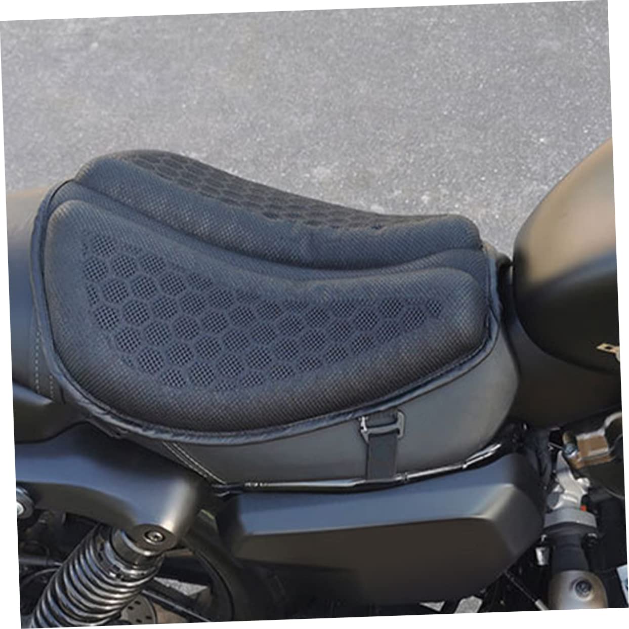 ULTECHNOVO Coprisella Moto Mesh Nero Cuscino Gel Antishock e Traspirante, Fodera Sedile Estiva per Motocicletta, Accessorio per Viaggi