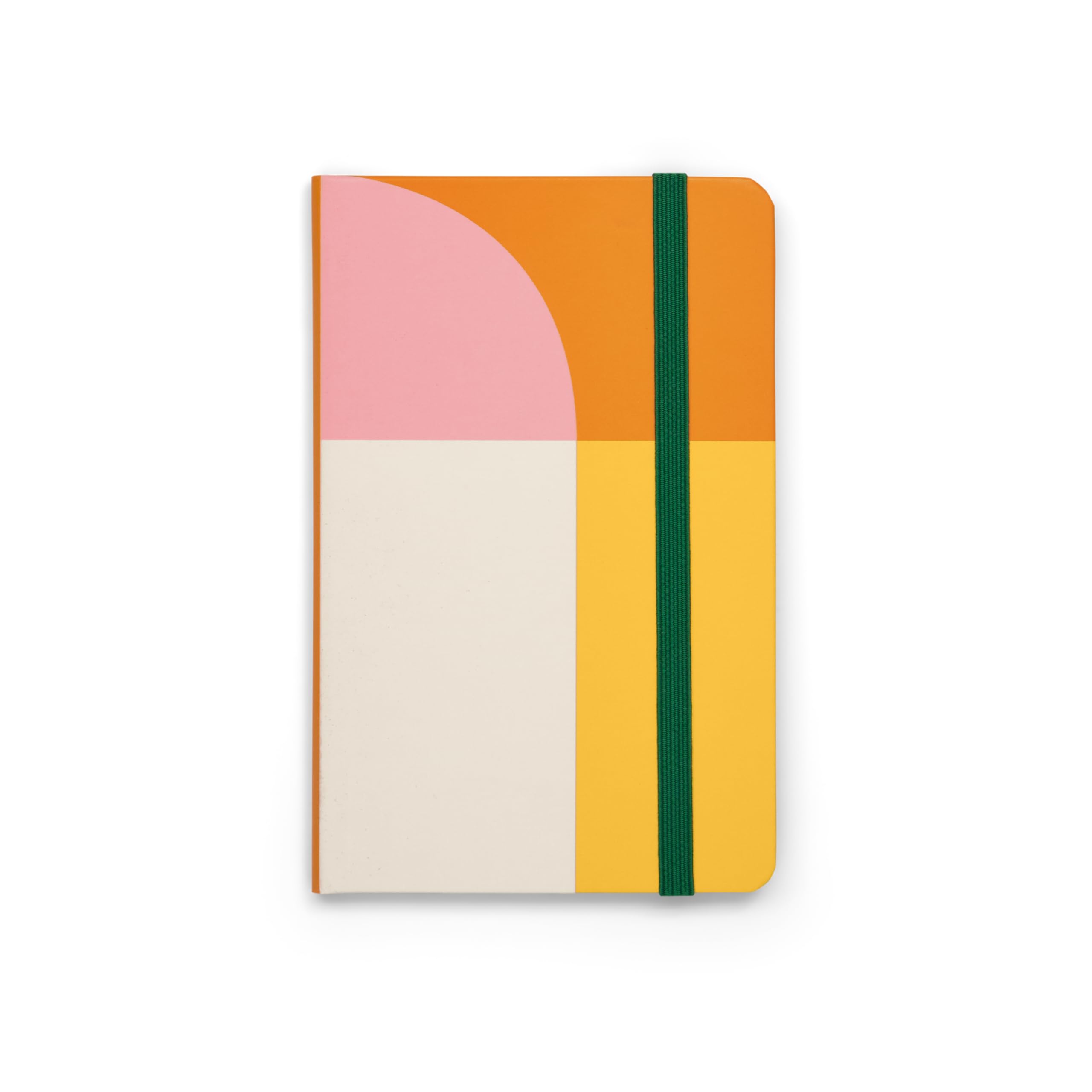 POKETO Lined Pocket Notebook Journal - 80 Page College Ruled Travel-Sized Notebook, 100 GSM Thick Paper, Hardcover - 3.5” x 5.5” - Coral Geo