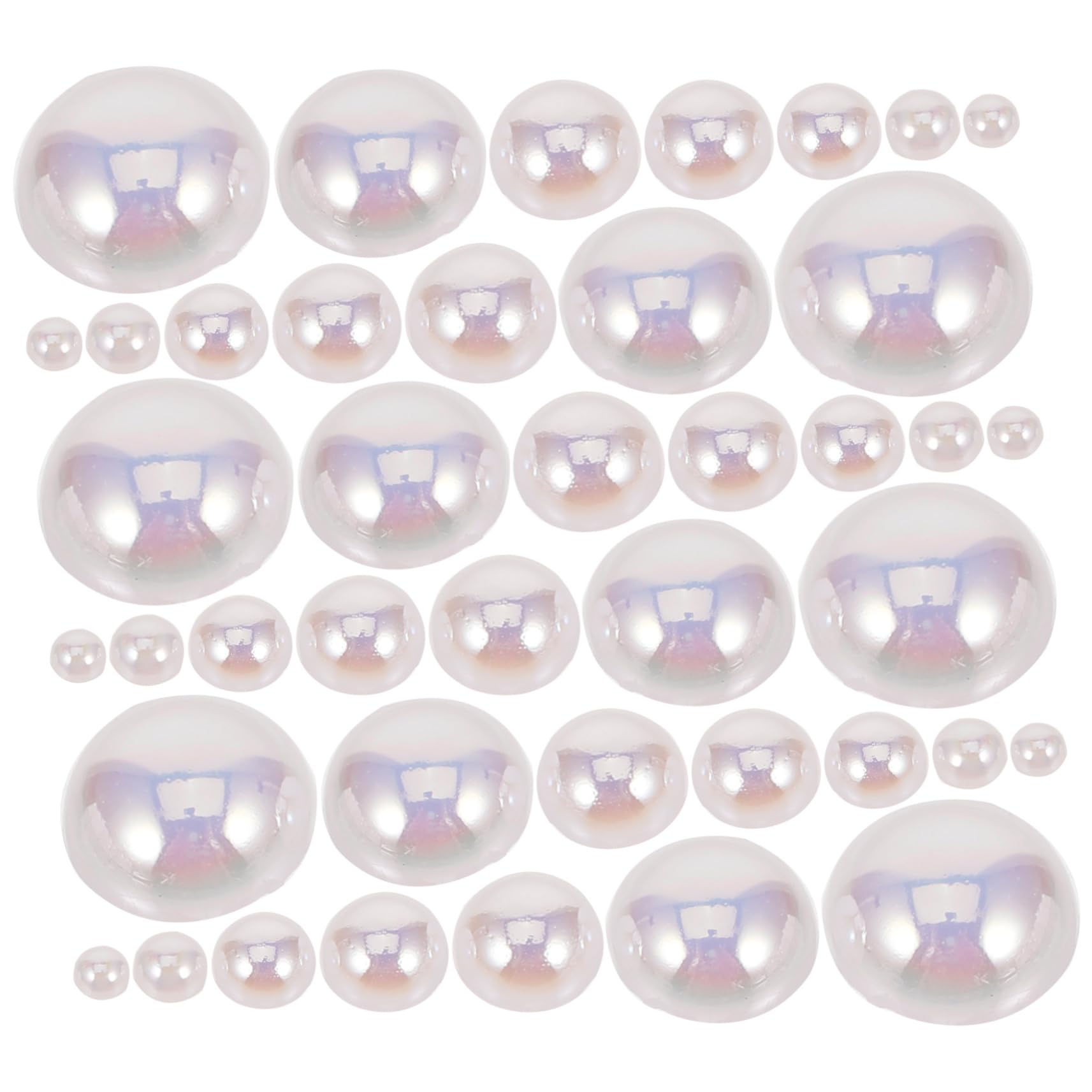 AUTSUPPL Pearl Nail Charms Decorative Nail Pearls Half Round Nail Art Semicircle Nail Pearls Charm for Manicure Dec