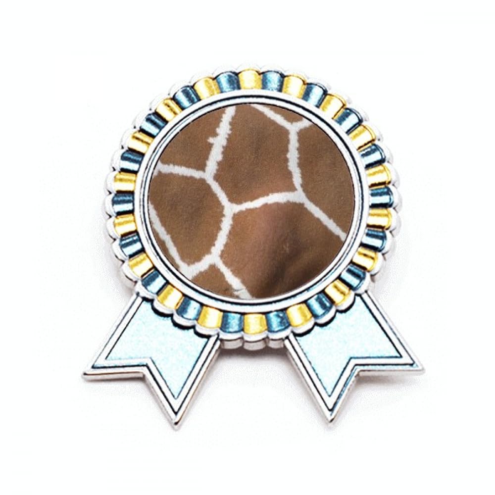 Broche en forme de plume de girafe, taille M en métal, le cadeau idéal pour amateur de mode