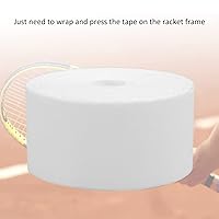 Vista 3 de OUKENS Cinta de protección para raquetas de tenis, 16.4 ft de poliuretano de alta calidad, protección de borde de cabeza de raqueta blanca