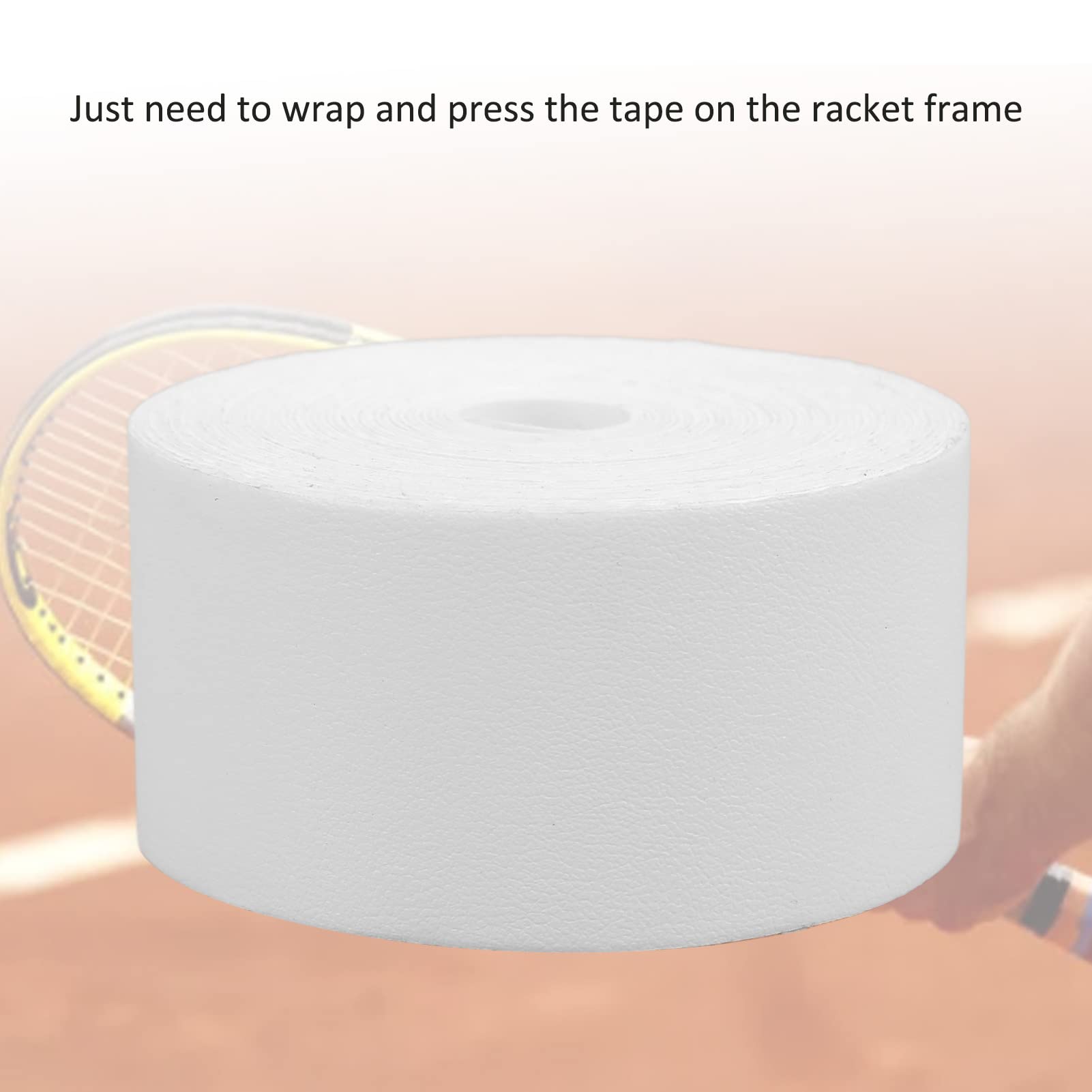 KIMISS Nastro per Racchetta da Testa Nastro per Racchetta da Tennis Protezione per la Testa Pu Nastro per Racchetta da Tennis Racchetta Nastro per Racchetta Allargato Protezione per