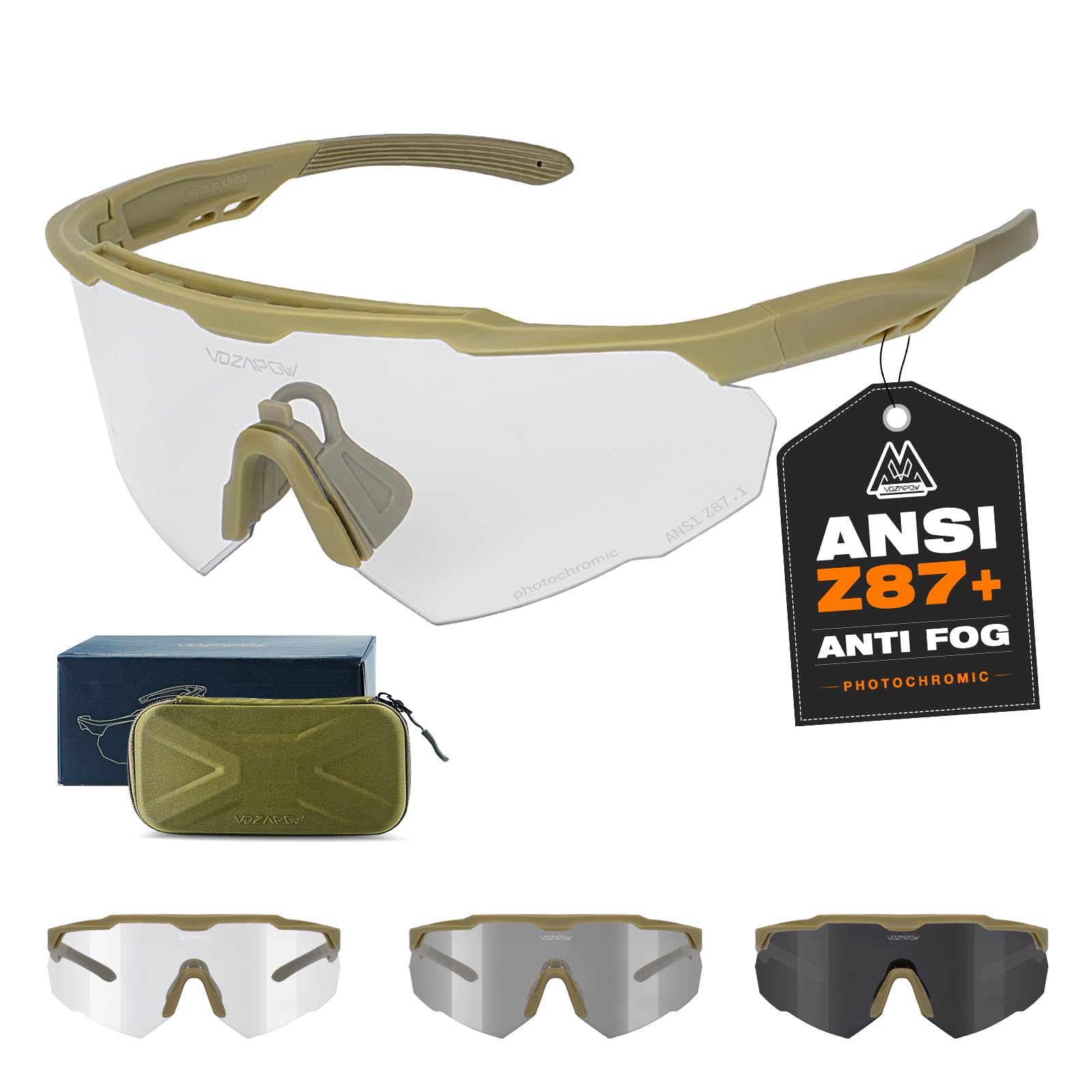Range Tactical Shooting Glasses ANSI Z87+ UV400 Safety Glasses