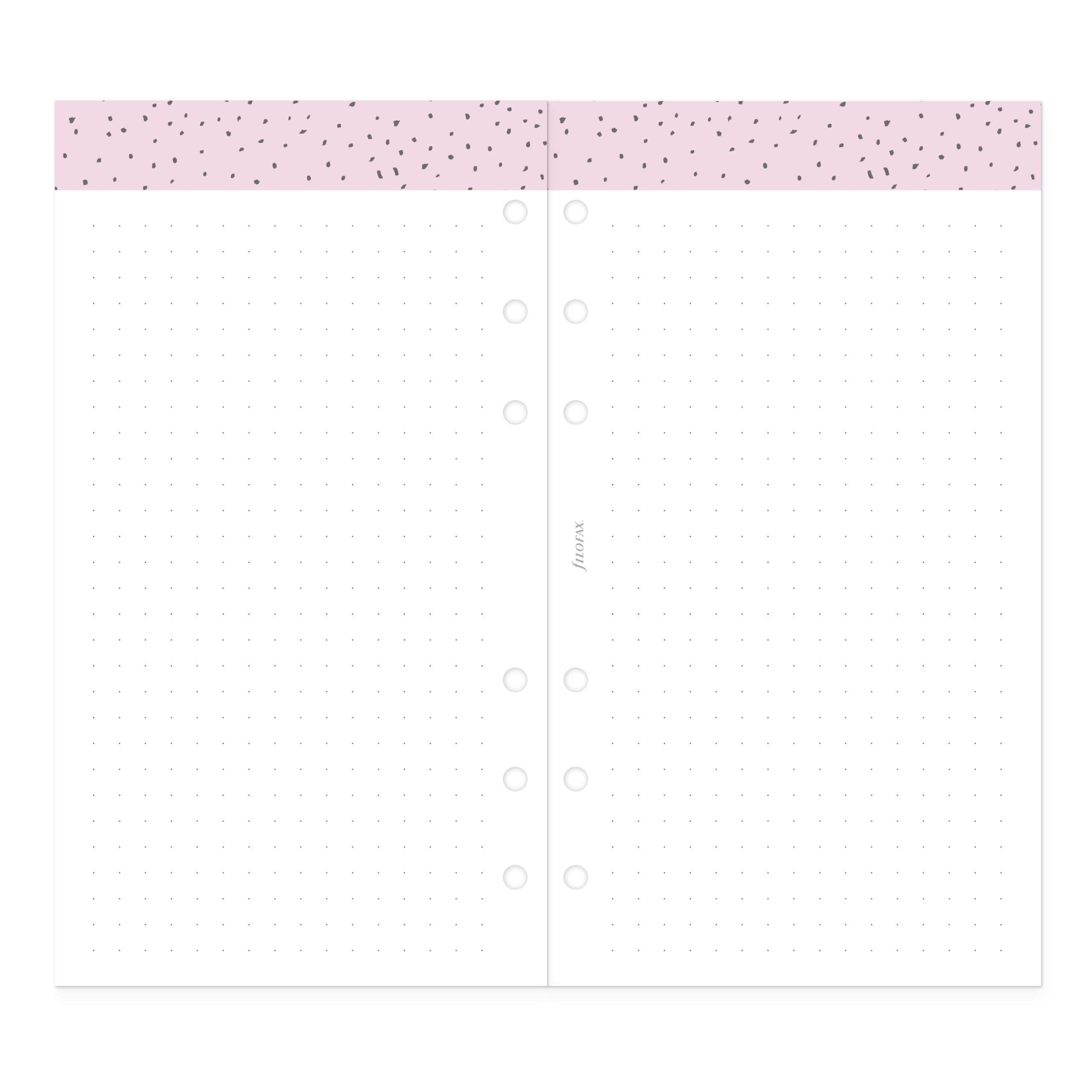 Filofax Recharge d'agenda 2027 format personnel/compact, semainier, confettis minimal, multilingue : cinq langues, 2027 (C68491-27)
