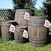 Produktbild REGENTONNE EICHENFASS Set 50l, 120l, 240l, 450 Liter, das REGENFASS mit fühlbarer Holzstruktur, in sehr schönem Holz-Design, mit Maserung wie EIN HOLZFASS, dauerhaftdicht und splitterfrei!