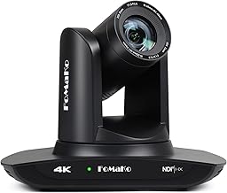 FoMaKo Cámara PTZ HDMI K20UH 4K con seguimiento automático AI (Gen 3), certificado NDI HX3, zoom óptico 20X, USB 3.0/LAN, cámara PTZ 4K para iglesia, adoración, educación, conferencias, (licencia NDI