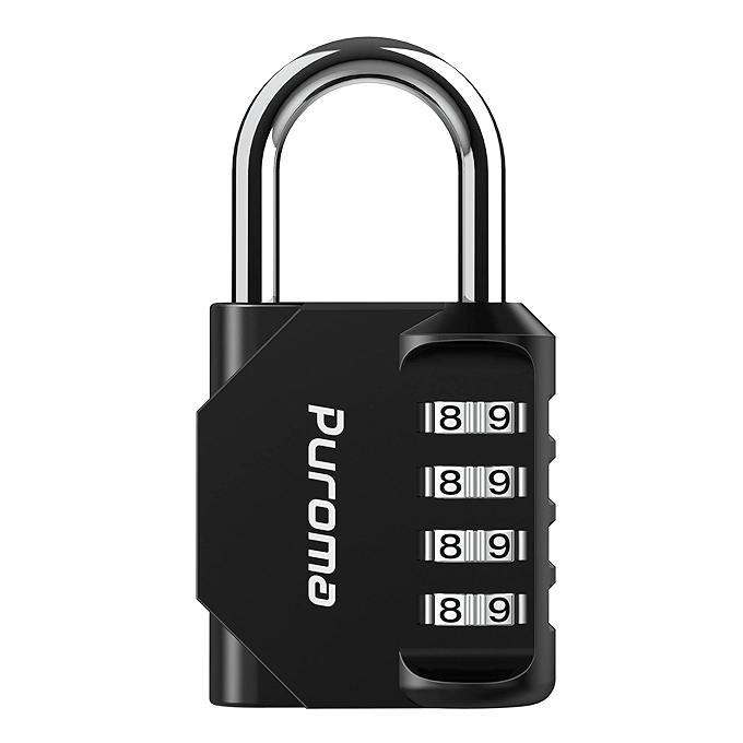Puroma 4位密码组合锁 防水锁具（黑色）