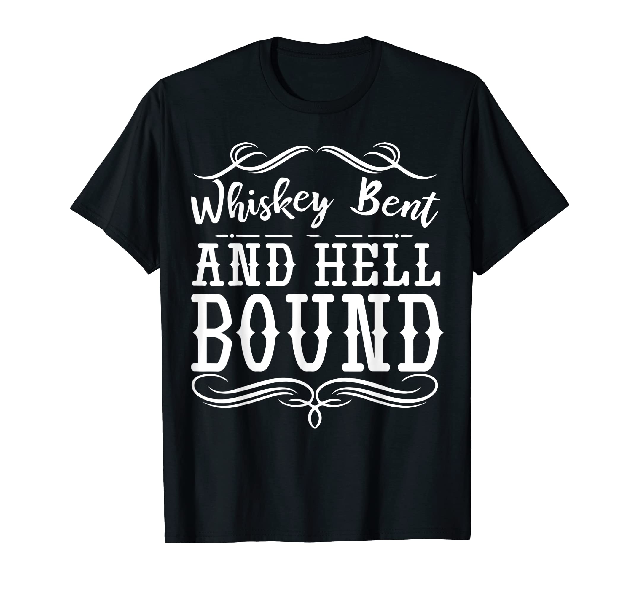 Bourbon T Shirt Wishkey Bent And Hell Bound T-Shirt