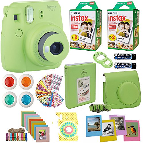 Fujifilm Instax Mini 9 Instant Camera + Fuji INSTAX Film (40 Sheets) Includes