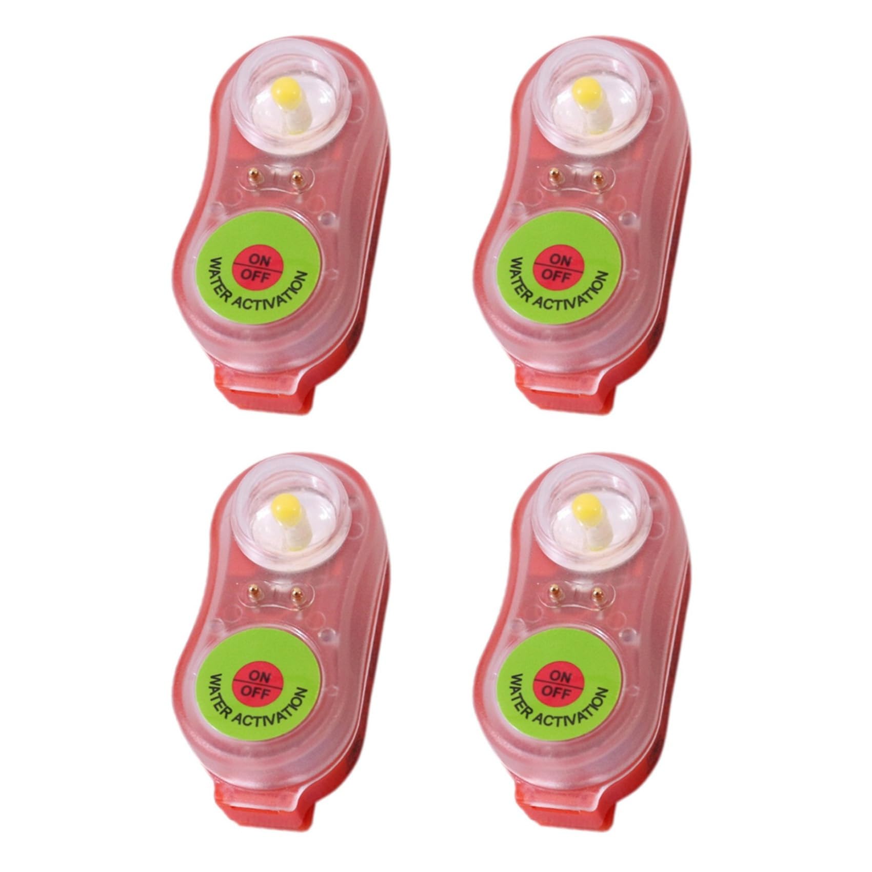 4X Gilet di Salvataggio, Luce A LED, Giubbotto Salvavita Flash, per Sopravvivenza in Acqua di Emergenza