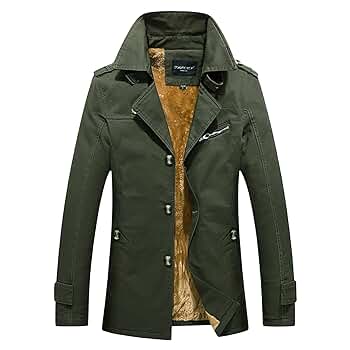 Amazon.com: ZWRXW Trench Coat for Men Single Breasted Slim