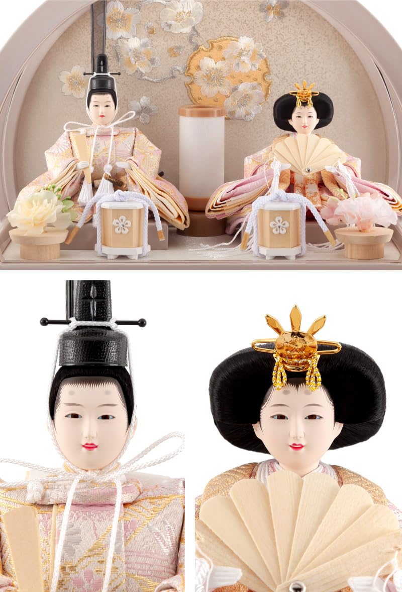 Amazon | 雛人形 コンパクト ひな人形 雛 ケース飾り 親王飾り